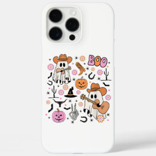 Funda iPhone 16 Pro Max Vaqueiro Fantasma Espeluznante Lindo Halloween Boo