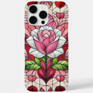 Funda iPhone 16 Pro Max Vidrieras florales día de San Valentín
