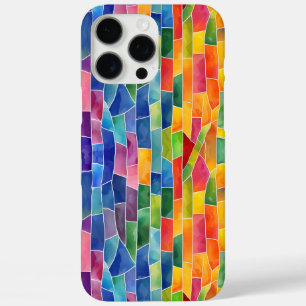 Funda iPhone 16 Pro Max Vidrio teñido de arcoíris al acuarela