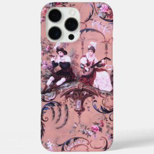 Funda iPhone 16 Pro Max Vintage French Pink Toile Estilo Victoriano Floral