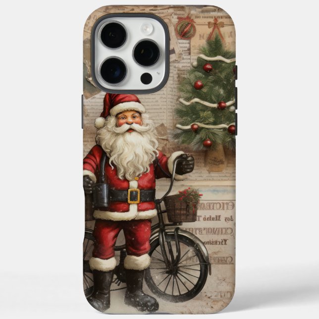 Funda iPhone 16 Pro Max Vintage Santa (Reverso)