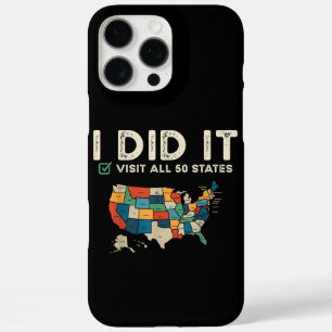 Funda iPhone 16 Pro Max Visitó los 50 estados de EE. UU. - Mapa de viaje d
