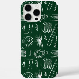 Funda iPhone 16 Pro Max Volver Al Blanco Verde De La Escuela