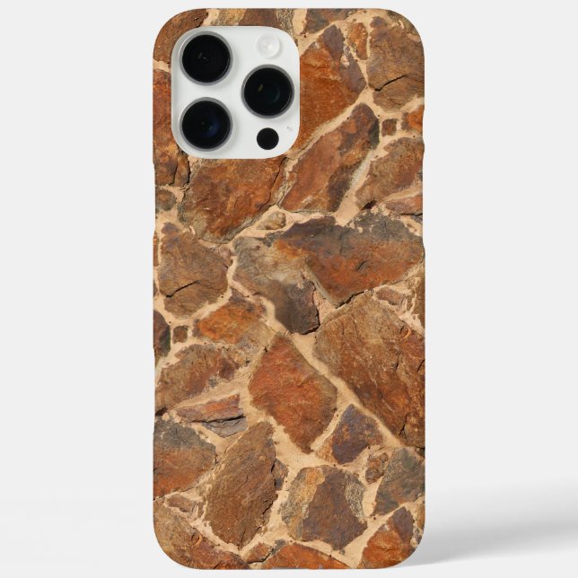 Funda iPhone 16 Pro Max Warm Stonewall Pattern Golden (Reverso )