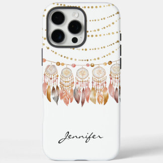 Funda iPhone 16 Pro Max Watercolor Boho Indian Dreamcatcher iPhone