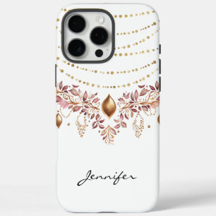 Funda iPhone 16 Pro Max Watercolor Boho Leaf Nativo iPhone