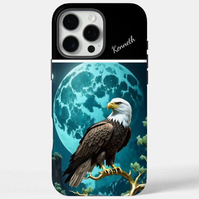 Funda iPhone 16 Pro Max Willow y el águila del río Moonlit (Reverso)
