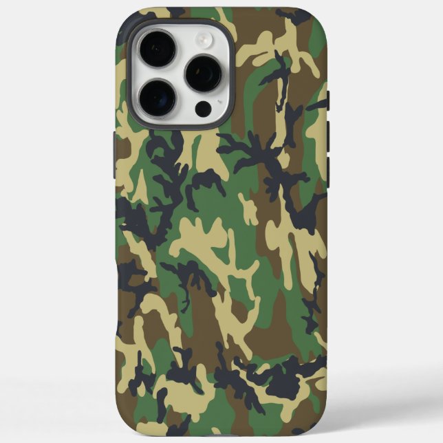 Funda iPhone 16 Pro Max Woodlands Camouflage Outdoorsman Gift  (Reverso)