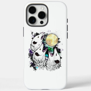 Funda iPhone 16 Pro Max Zarigüeya Divertida Luna Cute Possum Gritando