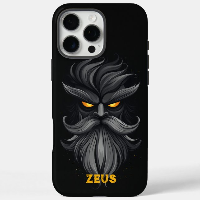Funda iPhone 16 Pro Max Zeus Black enojado (Reverso)