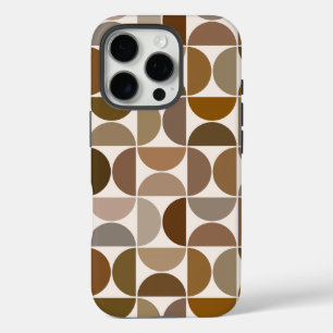 Funda iPhone 16 Pro MCM Semicircles Browns+Cream Big Pattern