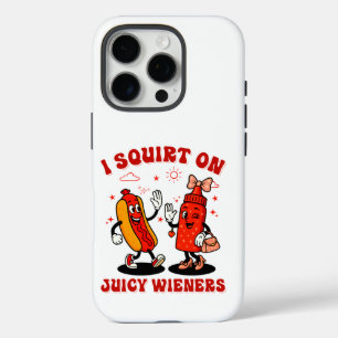 Funda iPhone 16 Pro Me Arrepito Con Jugosos Wieners Humor Adulto Graci