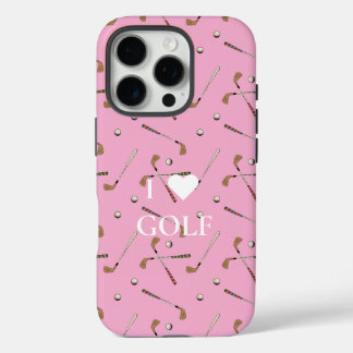 Funda iPhone 16 Pro Me encanta el rosa del golf
