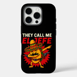 Funda iPhone 16 Pro Me Llaman El Jefe Taco Funny Cinco De Mayo