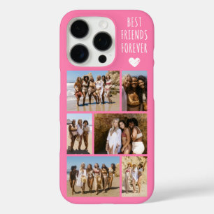 Funda iPhone 16 Pro Mejores Amigas Para Siempre 6 Foto Rosa