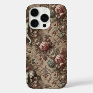 Funda iPhone 16 Pro Memoria muscular - Diseño floral victoriano gótico