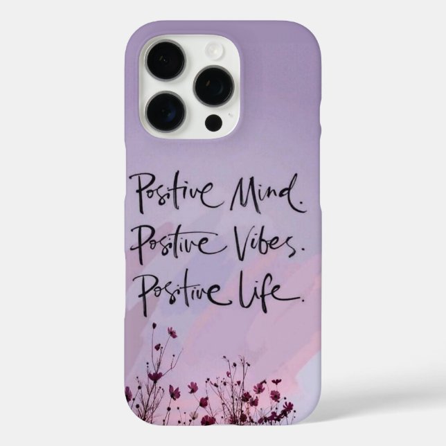 Funda iPhone 16 Pro Mente positiva, vibraciones positivas, vida positi (Reverso )