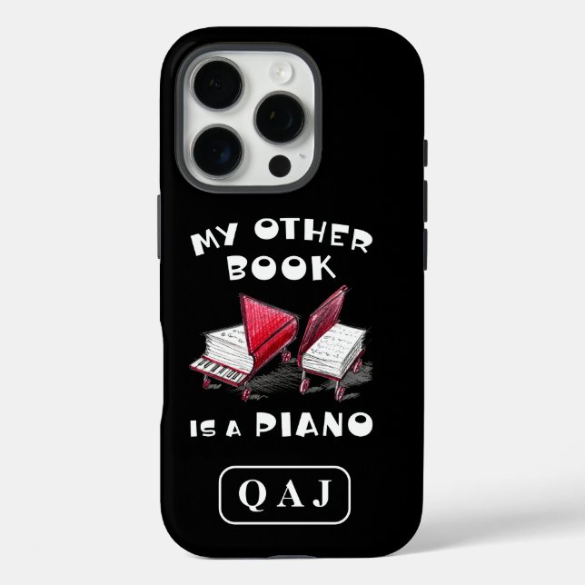 Funda iPhone 16 Pro Mi Otro Libro Es Un Piano, Para Músico De Teclado (Reverso )