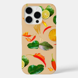 Funda iPhone 16 Pro Mikitiez comida tailandesa frio frío rojo bergamon