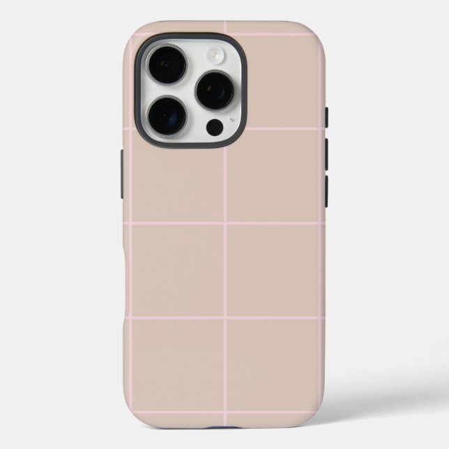 Funda iPhone 16 Pro Minimal Color Grid Check Pattern (Reverso )