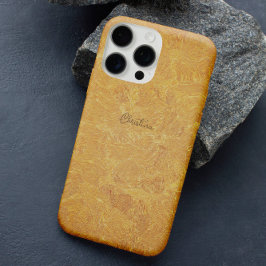 Funda iPhone 16 Pro Moda elegante Motif dorado Embosante Personalizado