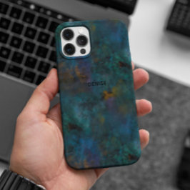 Funda iPhone 16 Pro Moda moderna Personalizado del nombre del tinte az