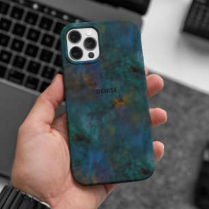 Funda iPhone 16 Pro Moda moderna Personalizado del nombre del tinte az