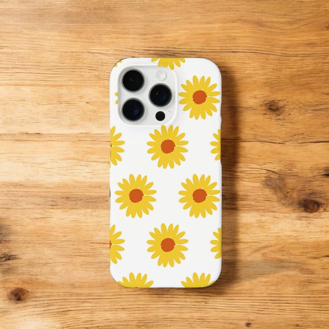 Funda iPhone 16 Pro Moda Retro Girasol Floral Primavera sinusal (Subido por el creador)
