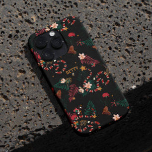 Funda iPhone 16 Pro Modelo floral de la mezcla de serpientes rojas de 