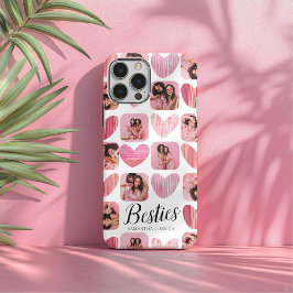 Funda iPhone 16 Pro Modern Bestie 6 Photo & Heart Collage