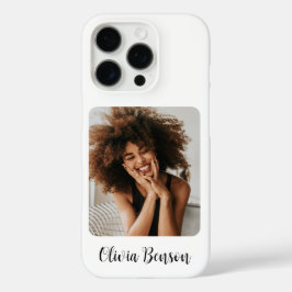 Funda iPhone 16 Pro Modern Personalized Photo and Name Create your own