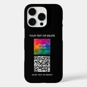 Funda iPhone 16 Pro Moderno y elegante logotipo comercial QR Código se