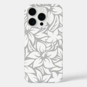Funda iPhone 16 Pro Moloaa Bay Hawai Hibiscus gris y blanco