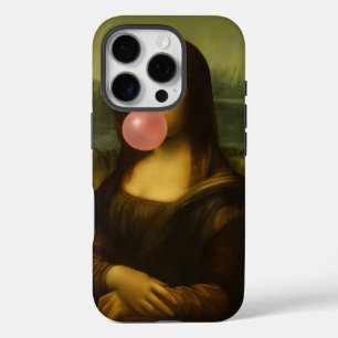 Funda iPhone 16 Pro Mona Lisa Soplando Goma Rosa