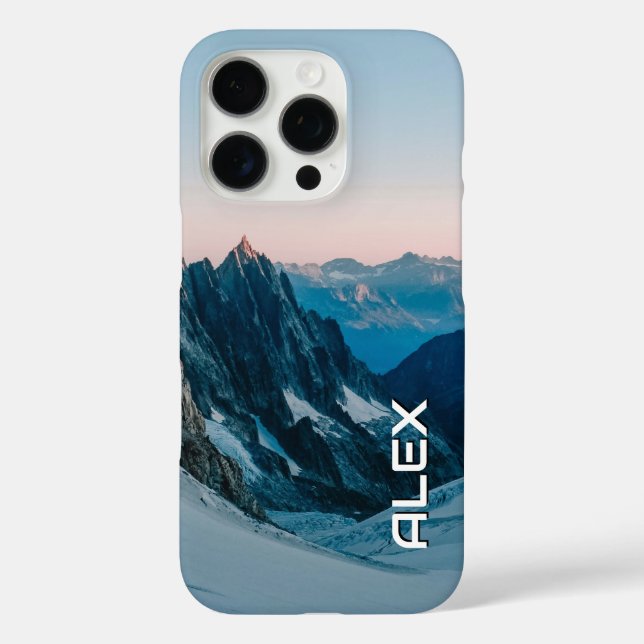 Funda iPhone 16 Pro Montaña De Nieve Bajo Cielo Crisp (Reverso )