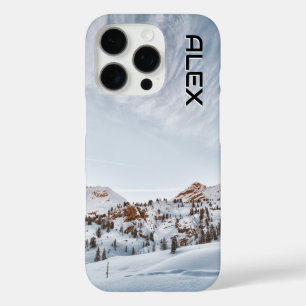 Funda iPhone 16 Pro Montaña De Nieve Bajo Un Cielo Claro Brillante