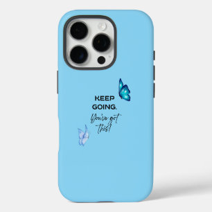 Funda iPhone 16 Pro Motivación minimalista que tienes a este bebé azul