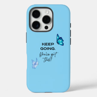 Funda iPhone 16 Pro Motivación minimalista que tienes a este bebé azul