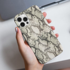 Funda iPhone 16 Pro Motivo elegante de moda para la piel de serpiente 
