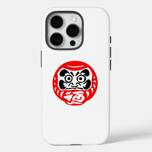 Funda iPhone 16 Pro muñeca Daruma (Reverso )