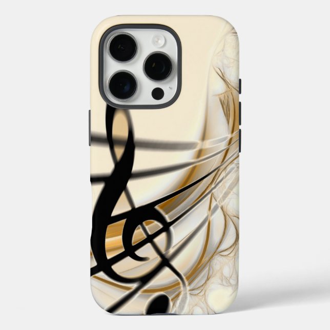 Funda iPhone 16 Pro Música - Treble clef (Reverso )