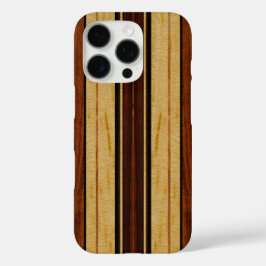 Funda iPhone 16 Pro Nalu Hou Faux Koa Surfboard