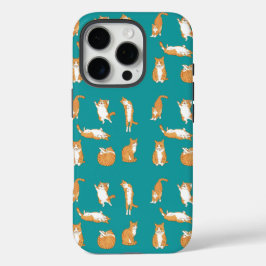 Funda iPhone 16 Pro Naranja Cats Funny