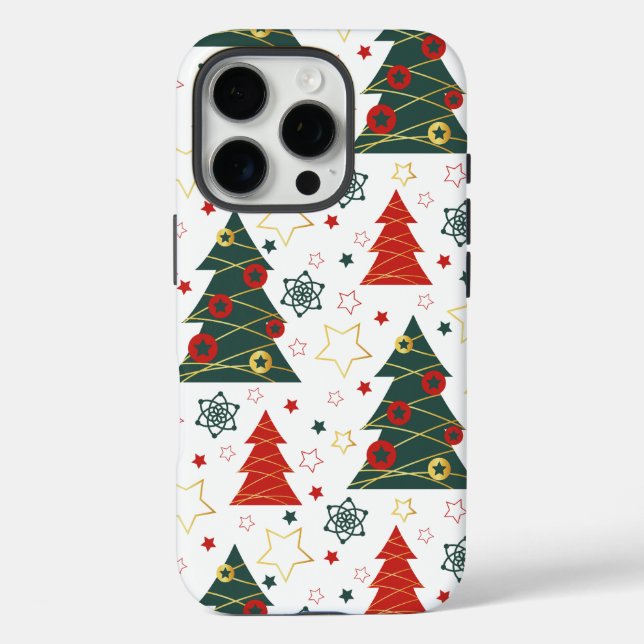 Funda iPhone 16 Pro Navidades Gold Twinkle Starry Pines (Reverso )