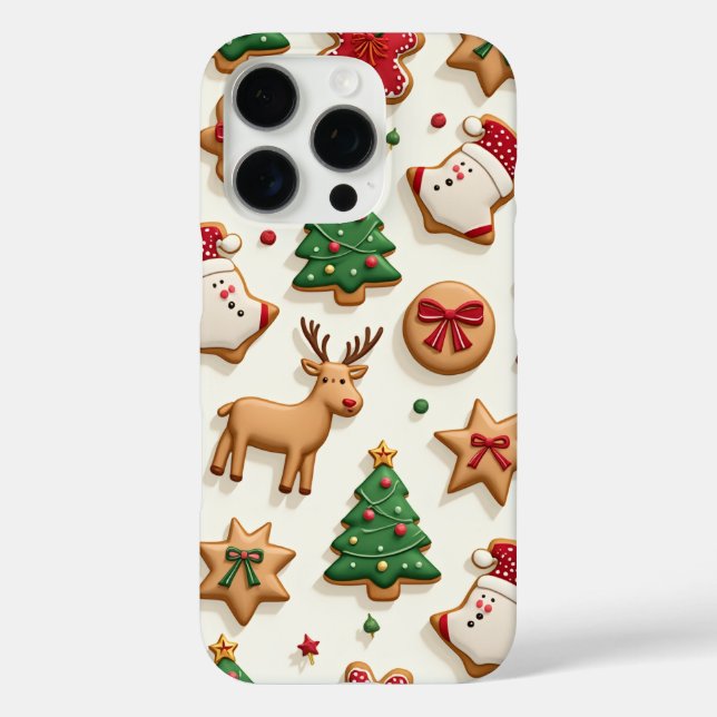 Funda iPhone 16 Pro Navidades Rudolph Santa Tree Cookies Estuche de te (Reverso )