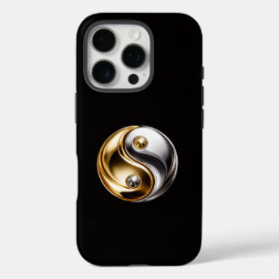 Funda iPhone 16 Pro Negro 4 Luxe iPhone 16 Pro, Armonía Yin Yang