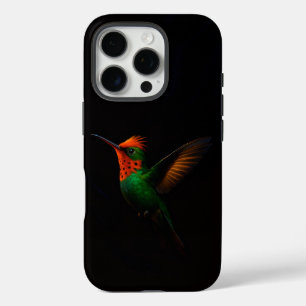 Funda iPhone 16 Pro Negro 4 Luxe iPhone 16 Pro, Ave Coquette Mechada