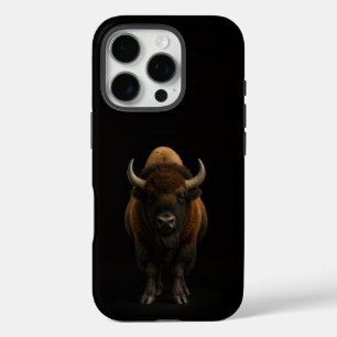Funda iPhone 16 Pro Negro 4 Luxe iPhone 16 Pro, Bisonte Americano
