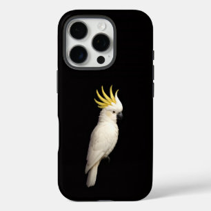 Funda iPhone 16 Pro Negro 4 Luxe iPhone 16 Pro, Cacatúa Crestada 