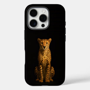 Funda iPhone 16 Pro Negro 4 Luxe iPhone 16 Pro, Guepardo Elegante